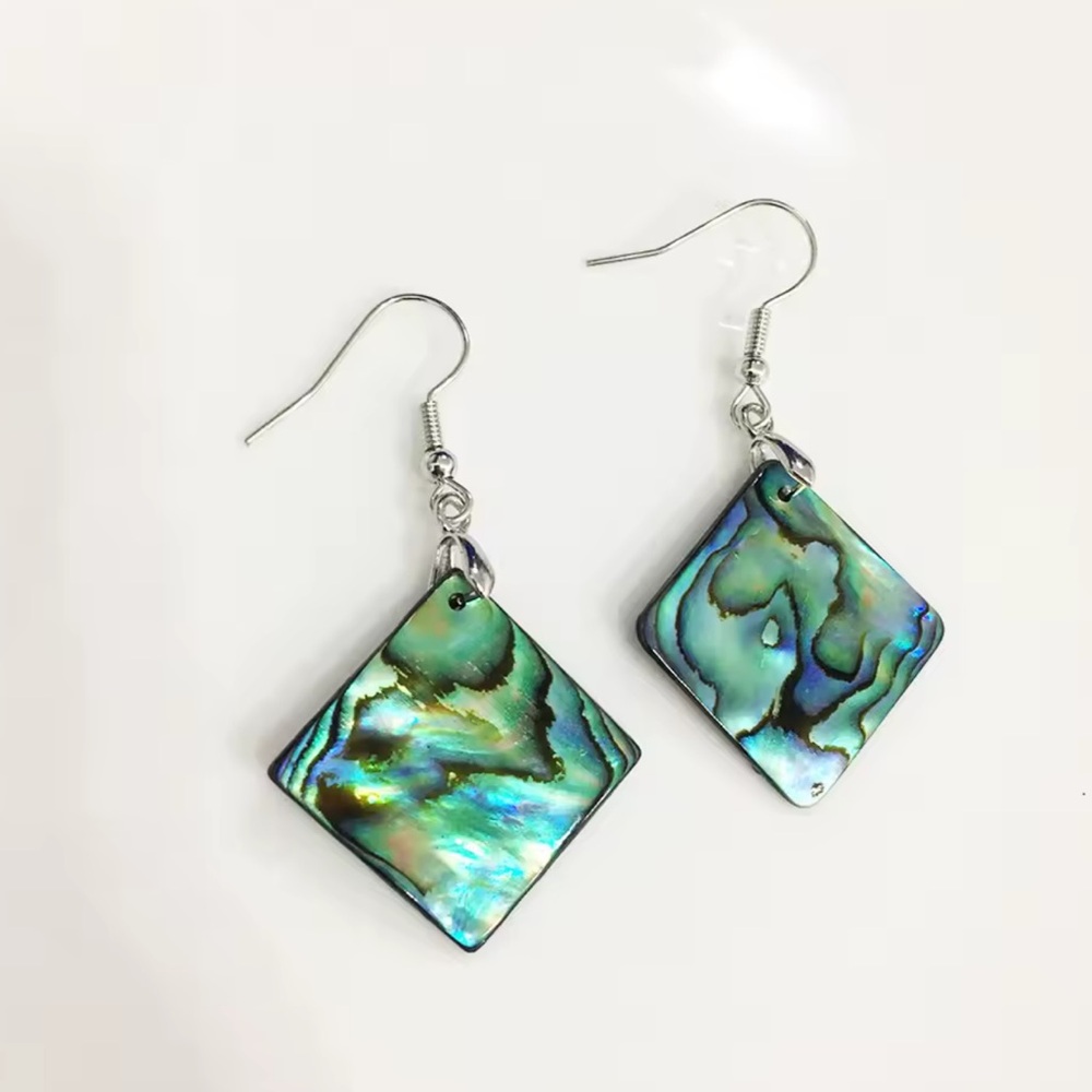 Natural Abalone Shell Earrings - image 1